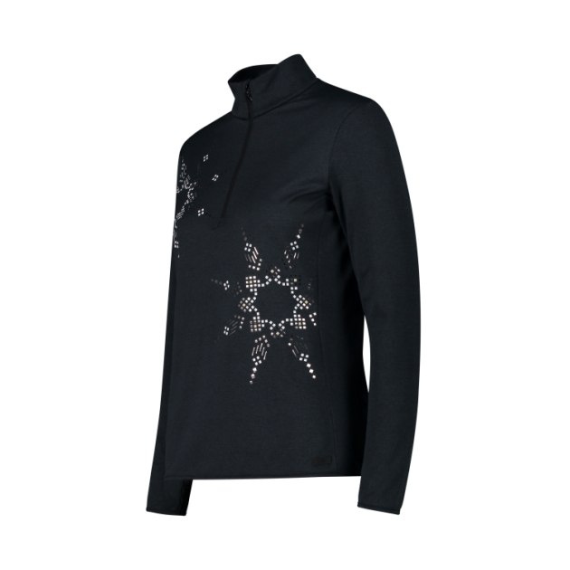 CMP Woman Sweat U973 Nero Mel. 34L4246