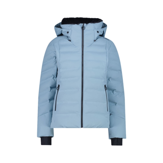 cmp Woman Jacket Fix Hood L514_Cool Blue 34W4406