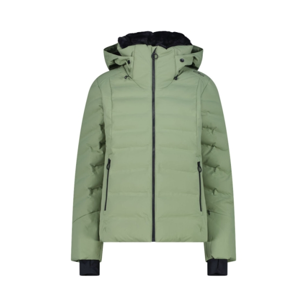 cmp Woman Jacket Fix Hood E624_Green Tea 34W4406