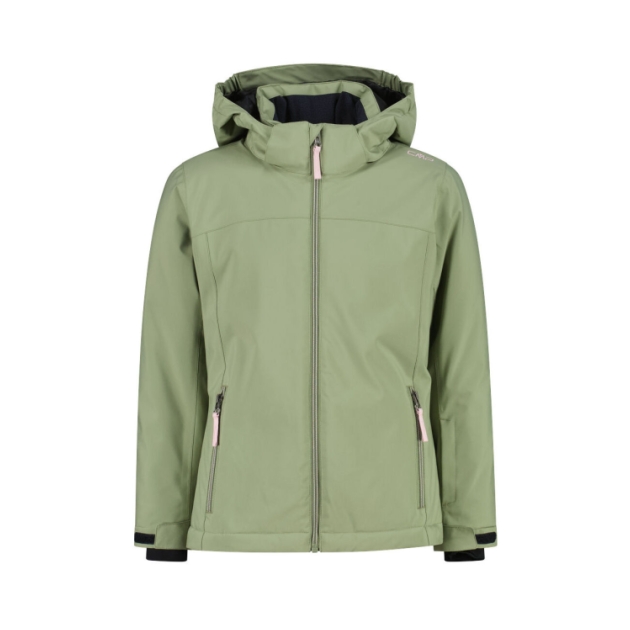cmp Kid G Jacket Snaps Hood E624_Green Tea 39W2085