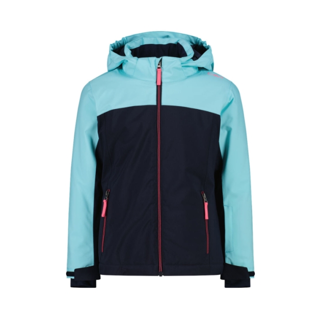 cmp Kid G Jacket Snaps Hood E408_Aquarius 39W2085