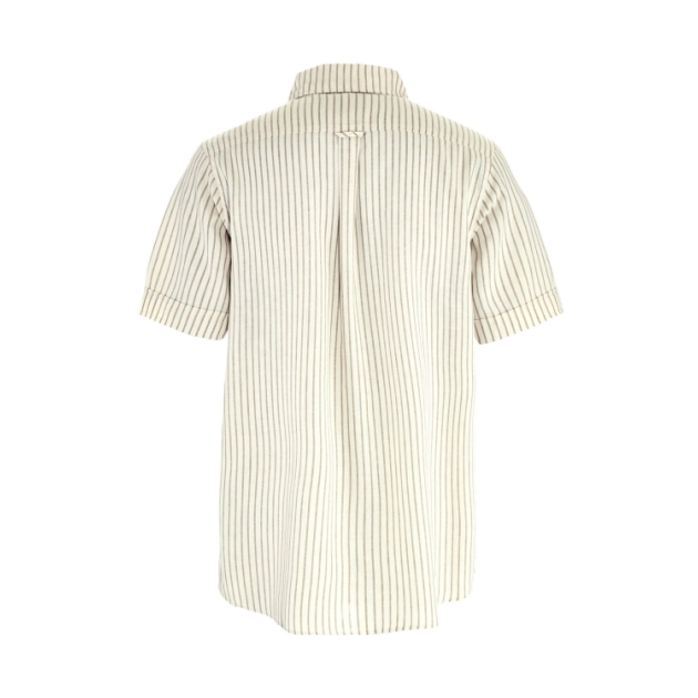 fjällräven Ovik Travel Shirt SS M 113-195_Chalk White-Sand Stone F87039