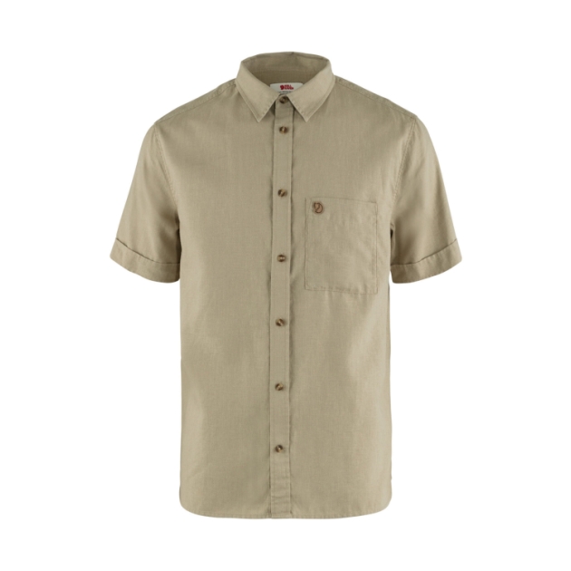 fjällräven Ovik Travel Shirt SS M 195_Sand Stone F87039