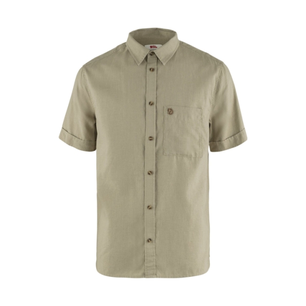 fjällräven Ovik Travel Shirt SS M 195_Sand Stone F87039