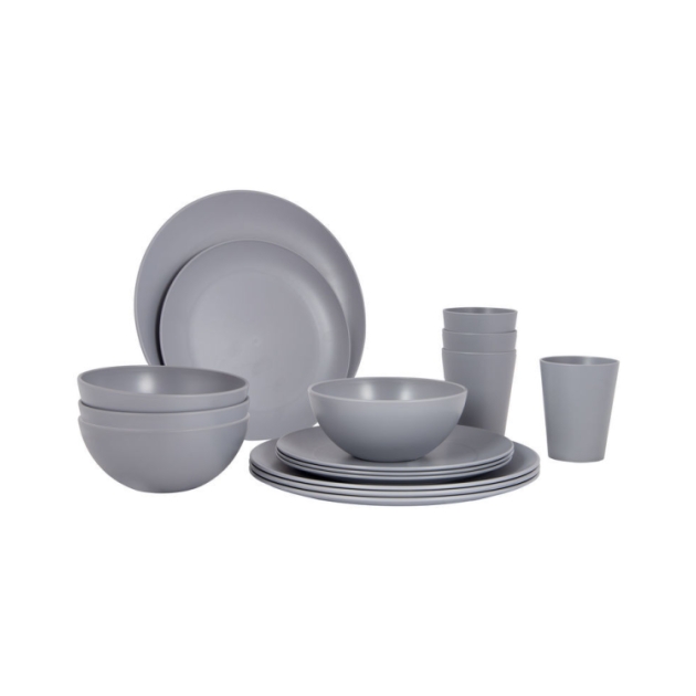 bo-camp Servies Renew RPET grijs 16st 6181640