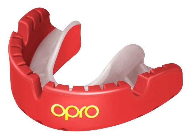 opro Gold Ultra Fit Mouthguard Braces 6200 Red-White 790006