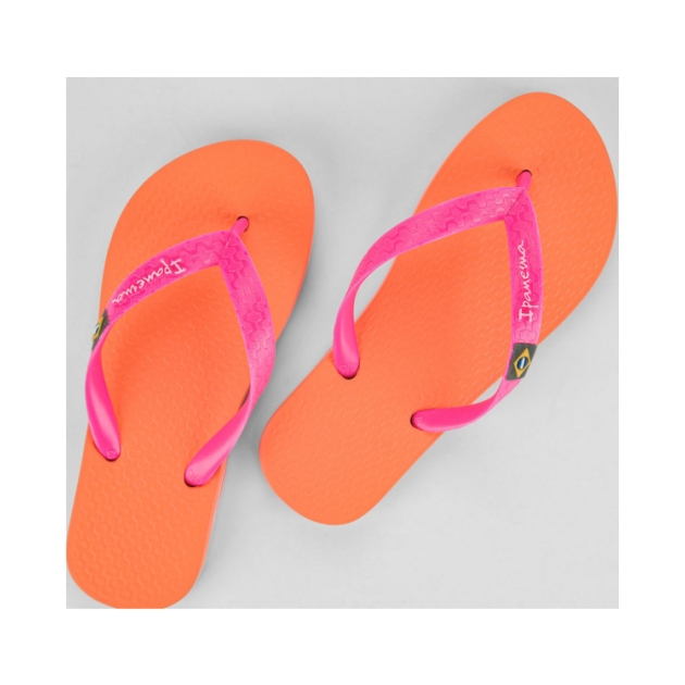ipanema Classic Brasil Kids Slippers AR829_Orange/Pink IP 80416