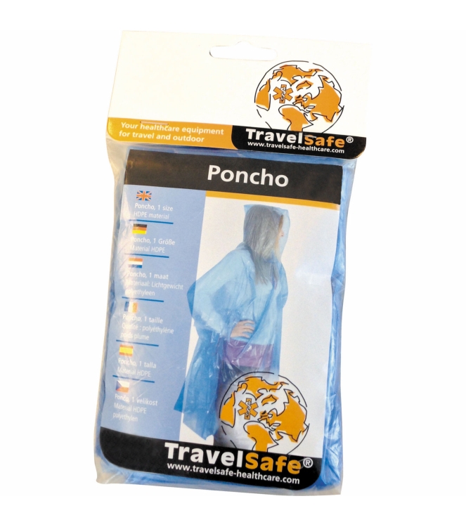 TravelSafe TravelSafe Poncho Light met capuchon  TS0441  TravelSafe jassen TS0441 ecru bij Leerentveldvrijetijd.nl