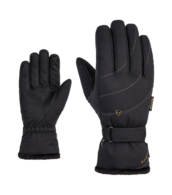 Ziener Ziener Kahli-Z PR lady glove 12_black 113010 12_Black Ziener wintersportkleding 113010 licht grijs bij Leerentveldvrijetijd.nl