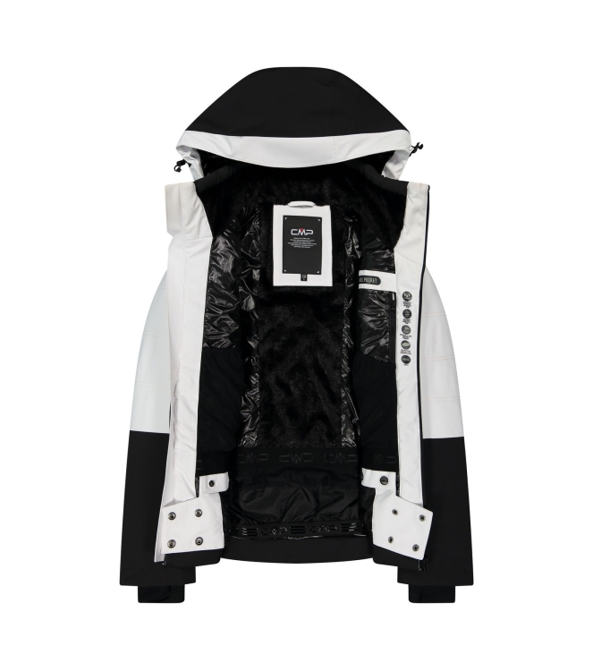 CMP CMP Woman Jacket Zip Hood 00xs bianco-nero 34W4446 00XS Bianco-Nero CMP jassen 34W4446 roze bij Leerentveldvrijetijd.nl