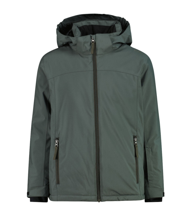 CMP CMP Kid Jacket Snaps Hood 23fz_jungle olive 39W1924 23FZ_Jungle Olive CMP jassen 39W1924 blauw bij Leerentveldvrijetijd.nl