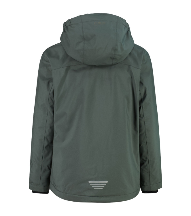 CMP CMP Kid Jacket Snaps Hood 23fz_jungle olive 39W1924 23FZ_Jungle Olive CMP jassen 39W1924 blauw bij Leerentveldvrijetijd.nl