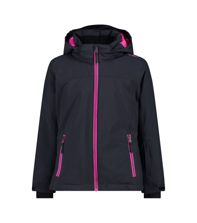 CMP CMP Kid G Jacket Snaps Hood 00us antracite-festival 39W2085 00US Antracite-Festival CMP jassen 39W2085 lichtblauw bij Leerentveldvrijetijd.nl