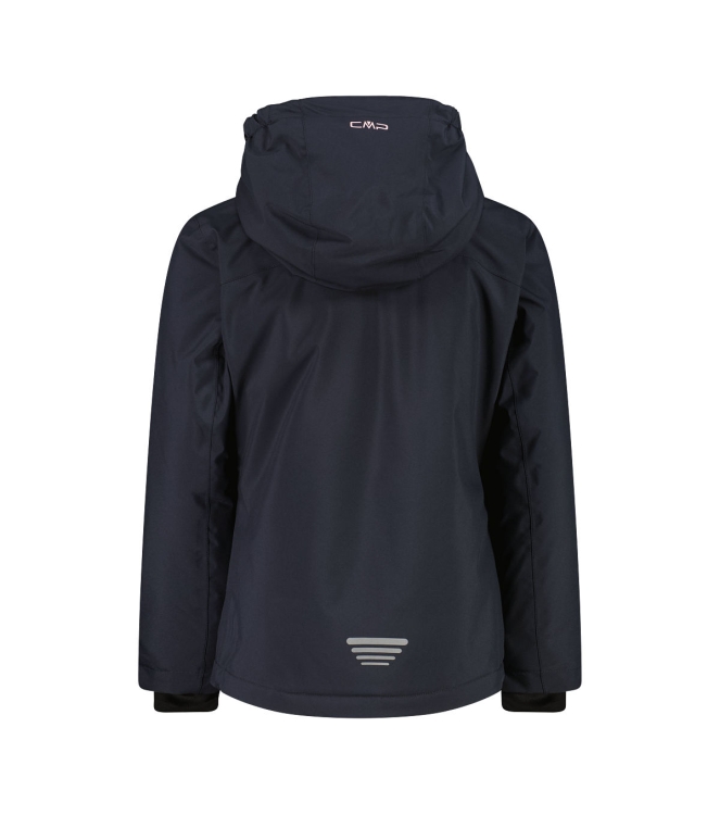 CMP CMP Kid G Jacket Snaps Hood 27uu antracite-pink 39W2085 27UU Antracite-Pink CMP jassen 39W2085 black bij Leerentveldvrijetijd.nl