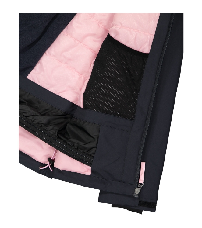 CMP CMP Kid G Jacket Snaps Hood 27uu antracite-pink 39W2085 27UU Antracite-Pink CMP jassen 39W2085 black bij Leerentveldvrijetijd.nl