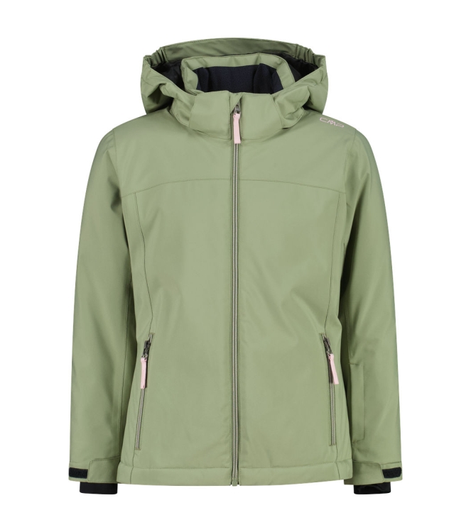 CMP CMP Kid G Jacket Snaps Hood e624_green tea 39W2085 E624_Green Tea CMP jassen 39W2085 blauw bij Leerentveldvrijetijd.nl