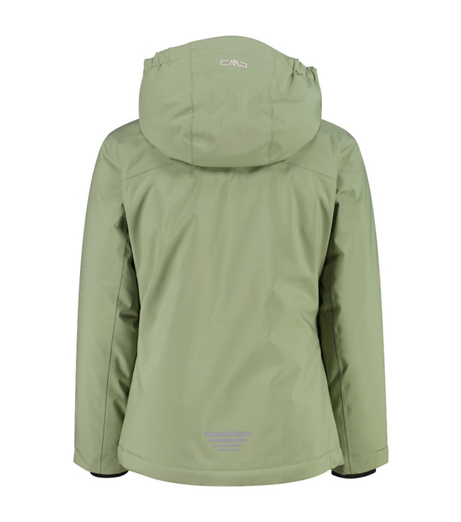 CMP CMP Kid G Jacket Snaps Hood e624_green tea 39W2085 E624_Green Tea CMP jassen 39W2085 blauw bij Leerentveldvrijetijd.nl