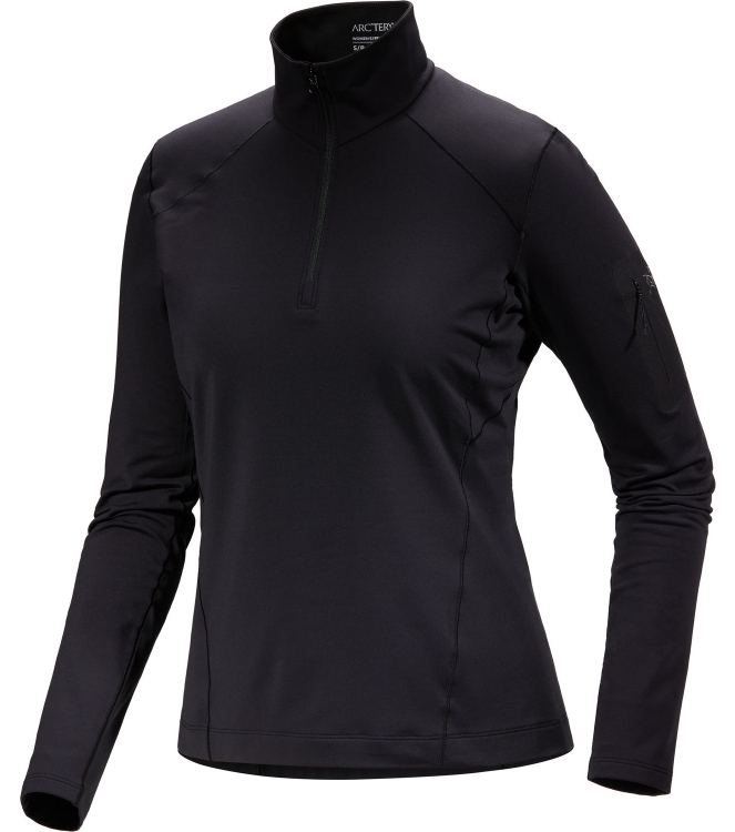 Arc'teryx Arc\'teryx Rho Zipneck W black X000007336 Black Arc'teryx wintersportkleding X000007336 licht grijs bij Leerentveldvrijetijd.nl