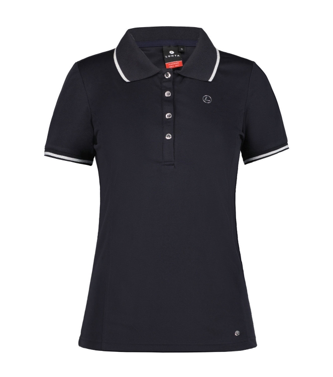 Luhta Luhta Kivimaa Wm Polo Shirt 390_dark blue 37283_590_L 390_Dark Blue Luhta fleeces en truien 37283_590_L geen kleur bij Leerentveldvrijetijd.nl