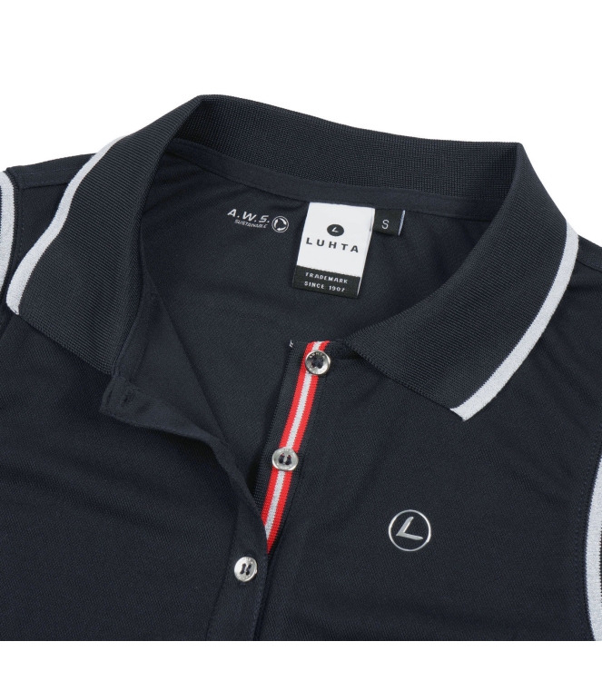 Luhta Luhta Kivisaari Wm Polo Top 390_dark blue 37284_590_L 390_Dark Blue Luhta fleeces en truien 37284_590_L geen kleur bij Leerentveldvrijetijd.nl