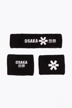 Osaka Osaka Sweatband Set 2.0 9008 black-white Osaka Osaka Sweatband Set 2.0 9008 black-white