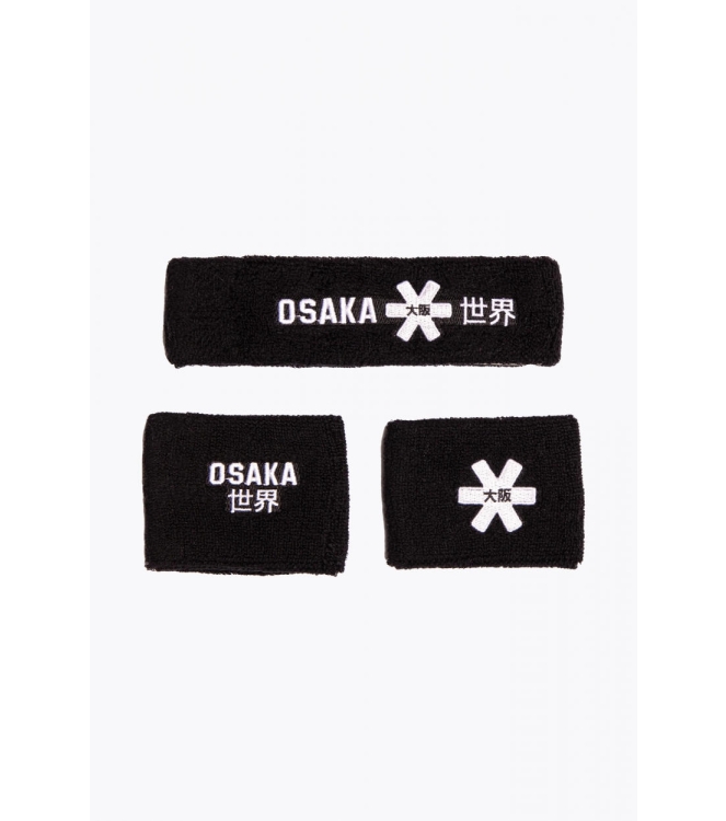 Osaka Osaka Sweatband Set 2.0 9008 black-white GDG00049 9008 black-white Osaka hockey accessoires GDG00049 licht grijs bij Leerentveldvrijetijd.nl