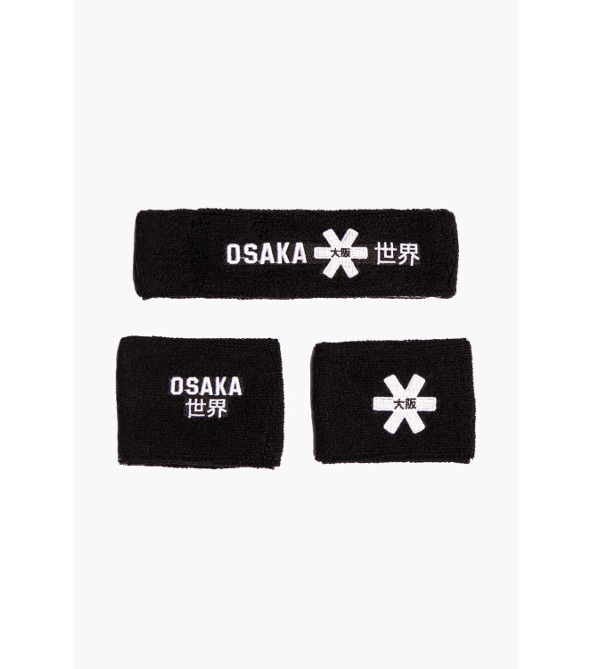 Osaka Osaka Sweatband Set 2.0 9008 black-white GDG00049 9008 black-white Osaka hockey accessoires GDG00049 licht grijs bij Leerentveldvrijetijd.nl