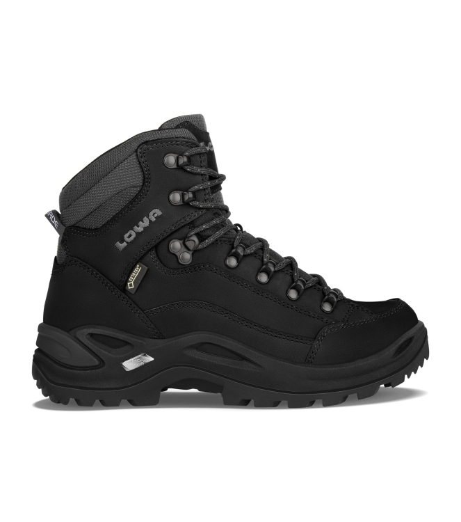 Lowa Lowa Renegade GTX Mid W wandelschoen 0998 deepblack LM321945 0998 deepblack Lowa wandelschoenen LM321945 licht grijs bij Leerentveldvrijetijd.nl