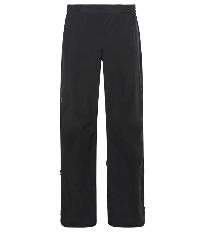 Vaude Vaude Men\'s Yaras Rain Pants IV 010_black 45605 010_Black Vaude broeken 45605 licht grijs bij Leerentveldvrijetijd.nl