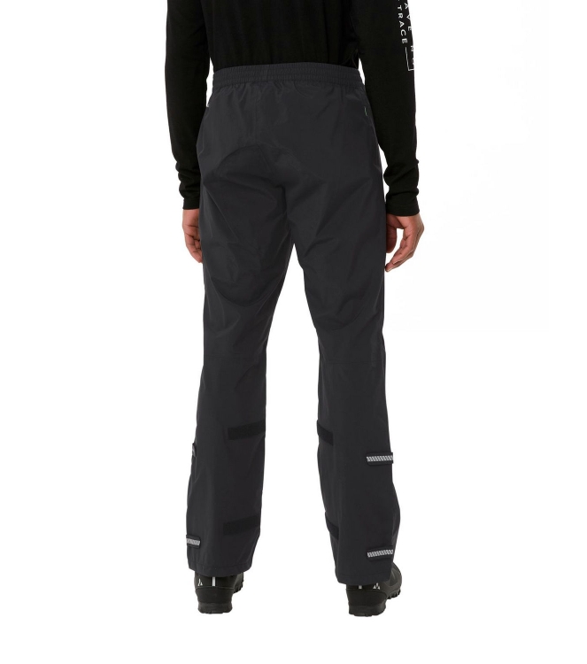 Vaude Vaude Men\'s Yaras Rain Pants IV 010_black 45605 010_Black Vaude broeken 45605 licht grijs bij Leerentveldvrijetijd.nl