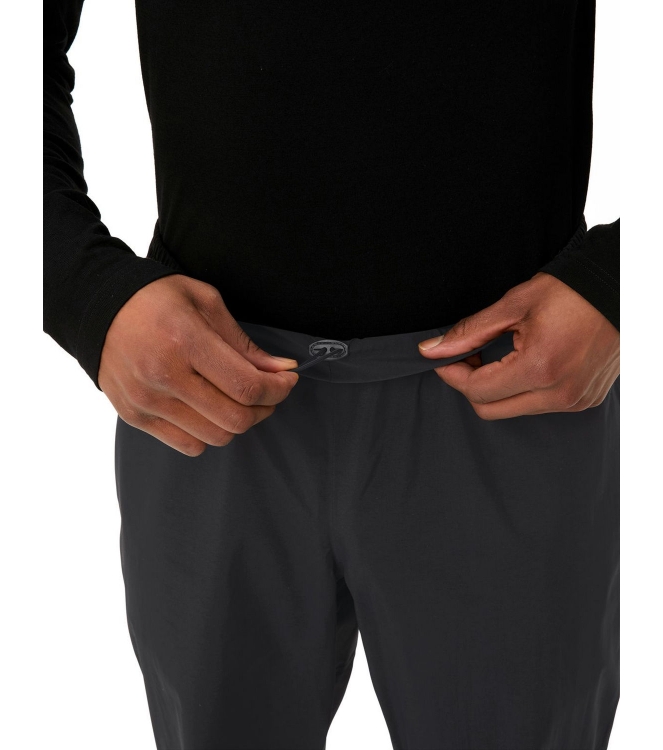 Vaude Vaude Men\'s Yaras Rain Pants IV 010_black 45605 010_Black Vaude broeken 45605 licht grijs bij Leerentveldvrijetijd.nl