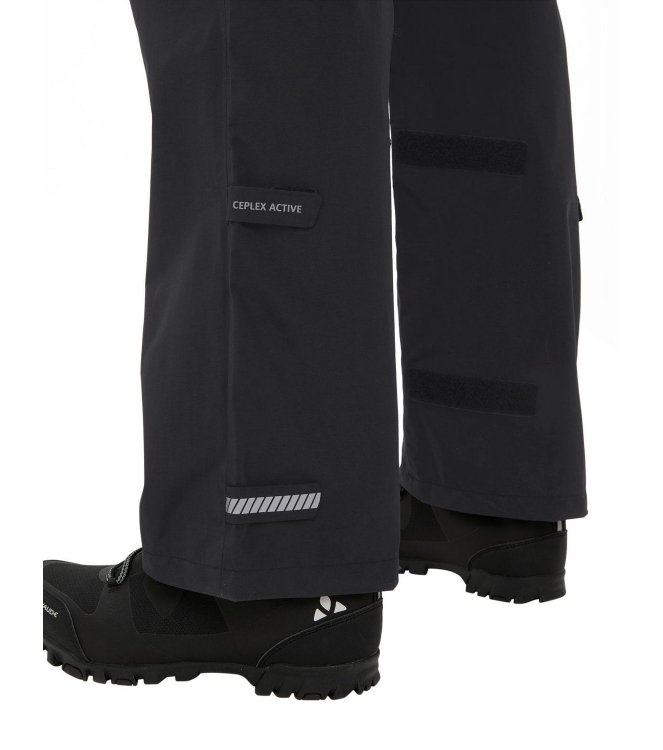 Vaude Vaude Men\'s Yaras Rain Pants IV 010_black 45605 010_Black Vaude broeken 45605 licht grijs bij Leerentveldvrijetijd.nl