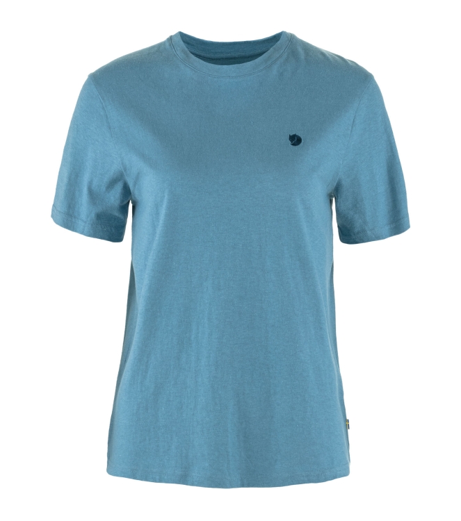 Fjällräven Fjällräven Hemp Blend T-shirt W 543_dawn blue F14600163 543_Dawn Blue Fjällräven fleeces en truien F14600163 antraciet bij Leerentveldvrijetijd.nl