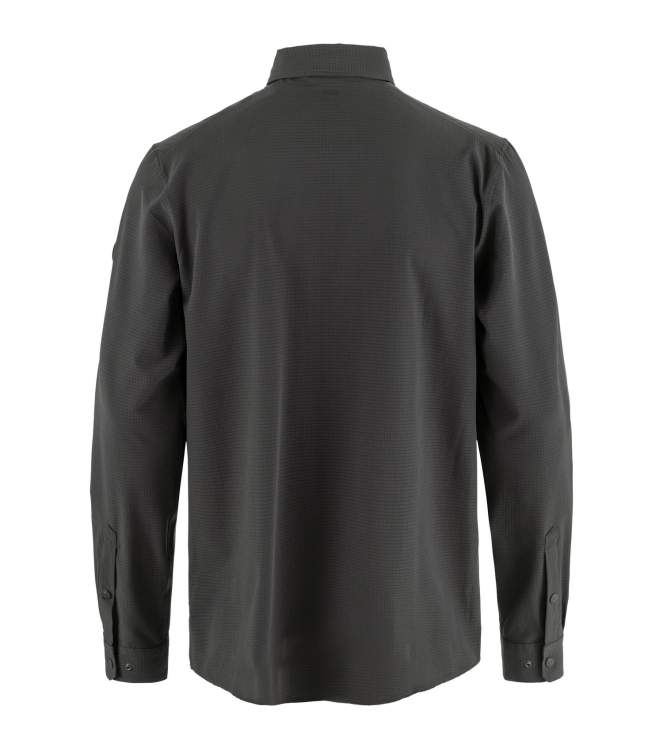 Fjällräven Fjällräven Abisko Trekking Shirt M 030_dark grey F87935 030_Dark Grey Fjällräven fleeces en truien F87935 zwart combinatie bij Leerentveldvrijetijd.nl