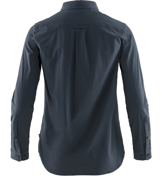Fjällräven Fjällräven Ovik Lite Shirt LS W 560_navy F89980 560_Navy Fjällräven fleeces en truien F89980 antraciet bij Leerentveldvrijetijd.nl