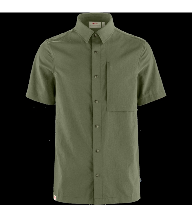 Fjällräven Fjällräven High Coast Pack Shirt SS M 625_laurel green F12600249 625_Laurel Green Fjällräven fleeces en truien F12600249 blauw bij Leerentveldvrijetijd.nl