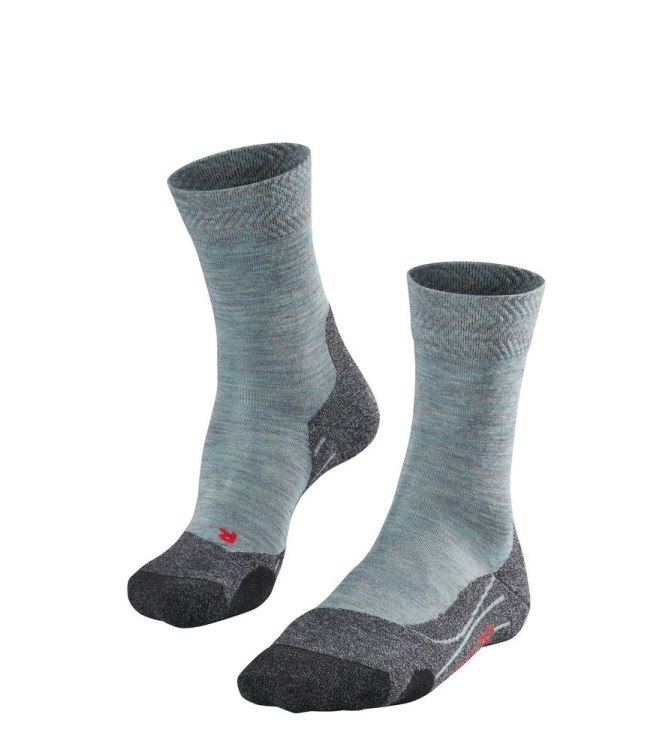 Falke Falke TK2 Explore Melange Women 6333_smoke blue 16163 6333_smoke blue Falke wandelsokken 16163 antraciet bij Leerentveldvrijetijd.nl