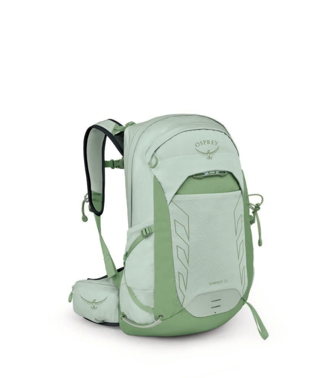 Osprey Osprey Tempest 22 dagtour rugzak 1091_frosty mint green/botanica 10006802 1091_Frosty Mint Green/Botanica Osprey tassen 10006802 zwart bij Leerentveldvrijetijd.nl