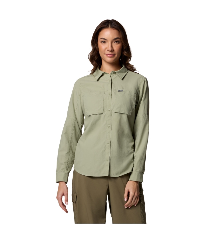 Columbia Columbia Skien Valley™ Long Sleeve Shirt 348_safari 2119283 348_Safari Columbia fleeces en truien 2119283 blauw bij Leerentveldvrijetijd.nl