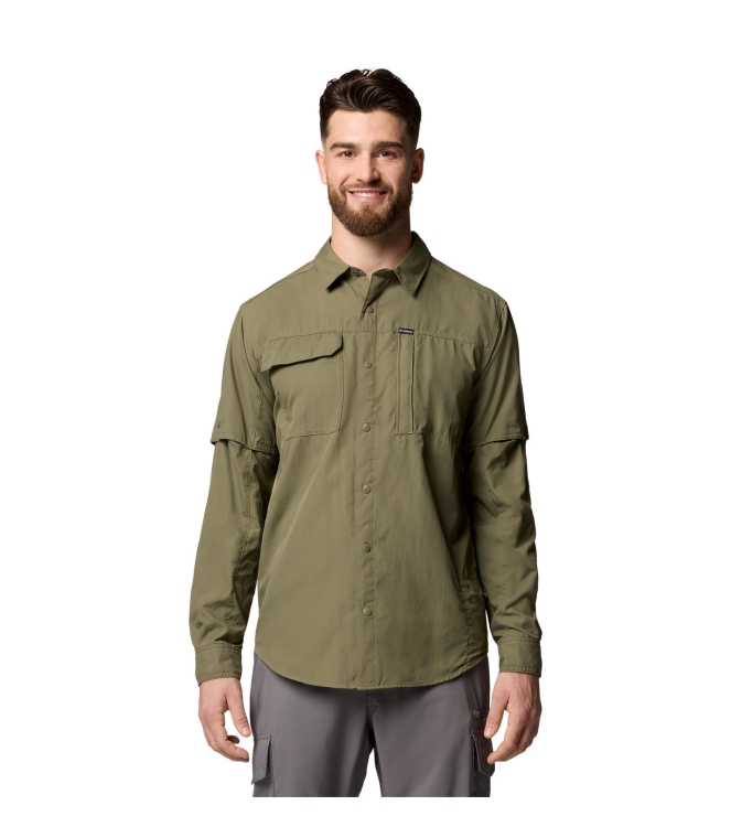 Columbia Columbia Skien Valley Long Sleeve Shirt 397_stone green 2123325 397_Stone Green Columbia fleeces en truien 2123325 donker grijs bij Leerentveldvrijetijd.nl