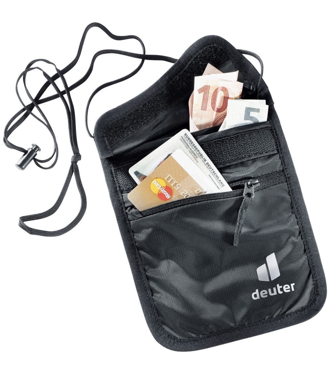 Deuter Deuter Security Wallet II 7000_black DA3950221 7000_Black Deuter outdoor accessoires DA3950221 licht grijs bij Leerentveldvrijetijd.nl