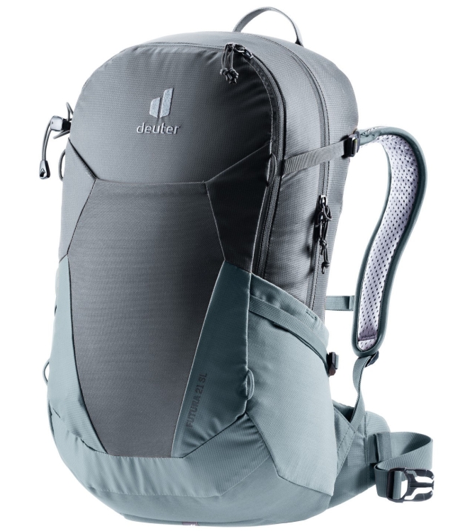 Deuter Deuter Futura 21 SL Dagtour rugzak 4409_graphite/shale DR3400021 4409_Graphite/shale Deuter tassen DR3400021 lichtblauw bij Leerentveldvrijetijd.nl