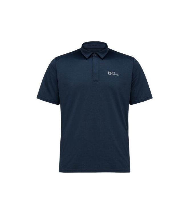 Jack Wolfskin Jack Wolfskin Delgami Polo M 1010_night blue 1809801 1010_night blue Jack Wolfskin fleeces en truien 1809801 geen kleur bij Leerentveldvrijetijd.nl