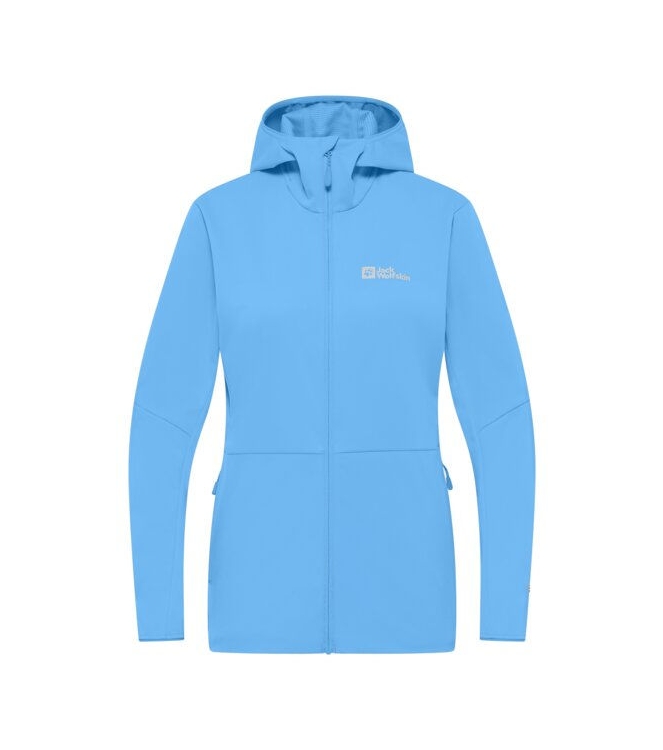Jack Wolfskin Jack Wolfskin Feldberg Hoody W c0454_mid blue A63971 C0454_mid blue Jack Wolfskin jassen A63971 antraciet bij Leerentveldvrijetijd.nl
