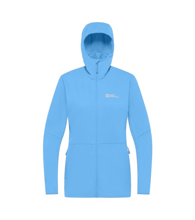 Jack Wolfskin Jack Wolfskin Feldberg Hoody W c0454_mid blue A63971 C0454_mid blue Jack Wolfskin jassen A63971 antraciet bij Leerentveldvrijetijd.nl
