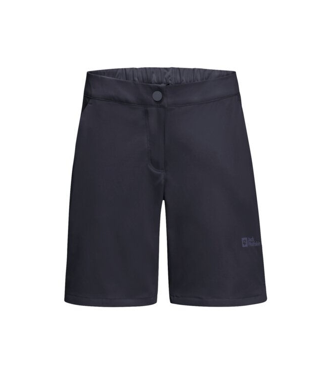 Jack Wolfskin Jack Wolfskin Hiking Alpine Short W 1388_graphite 1509141 1388_graphite Jack Wolfskin broeken 1509141 zwart combinatie bij Leerentveldvrijetijd.nl