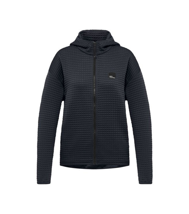 Jack Wolfskin Jack Wolfskin Mogari Hooded FZ W c0413_dark navy A63850 C0413_dark navy Jack Wolfskin fleeces en truien A63850 geen kleur bij Leerentveldvrijetijd.nl
