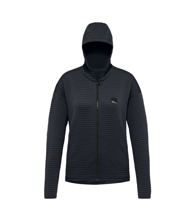 Jack Wolfskin Jack Wolfskin Mogari Hooded FZ W c0413_dark navy A63850 C0413_dark navy Jack Wolfskin fleeces en truien A63850 geen kleur bij Leerentveldvrijetijd.nl