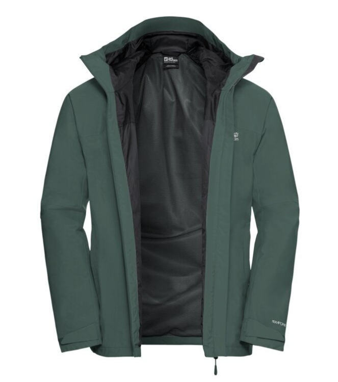 Jack Wolfskin Jack Wolfskin Tempest 2L JKT M e0271_sago palm A63900 E0271_sago palm Jack Wolfskin jassen A63900 blauw bij Leerentveldvrijetijd.nl