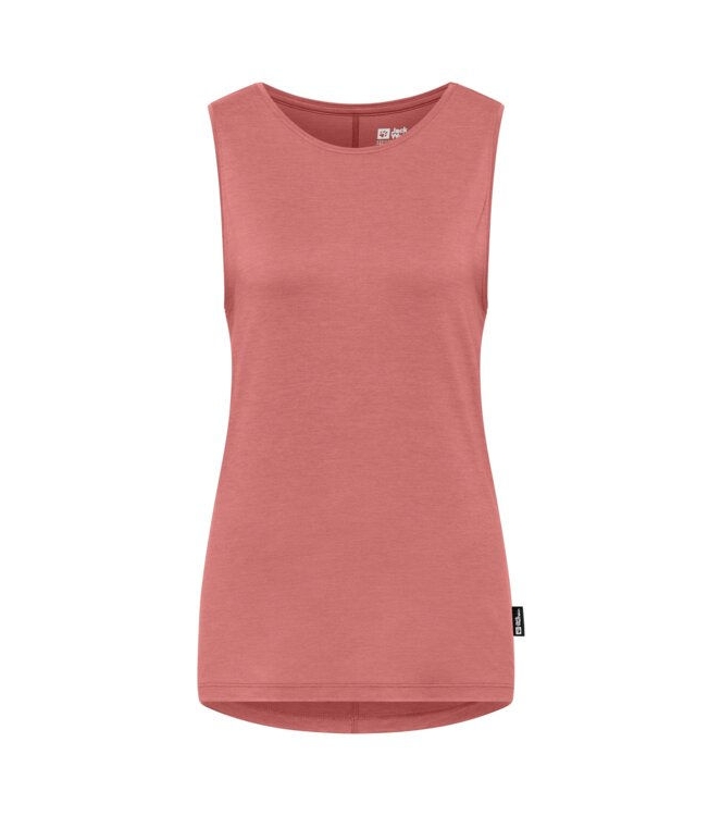 Jack Wolfskin Jack Wolfskin Travel Top W t0015_mineral red heather A63895 T0015_mineral red heather Jack Wolfskin fleeces en truien A63895 geel bij Leerentveldvrijetijd.nl